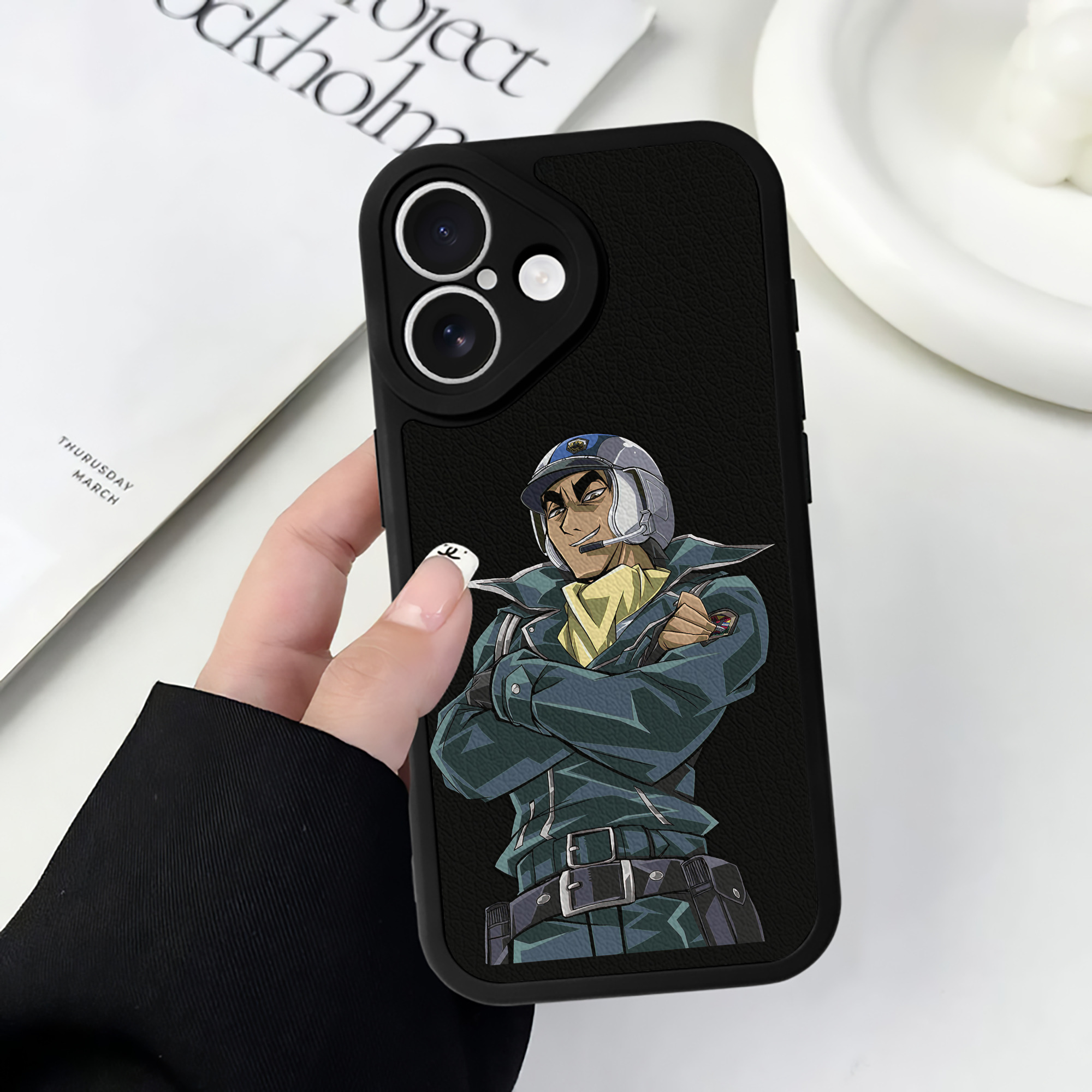 （画像用） 遊☆戯☆王 Yu-Gi-Oh! 【iPhone 16シリーズ対応】シリコンスマホケース（レザー調） 材質：シリコン